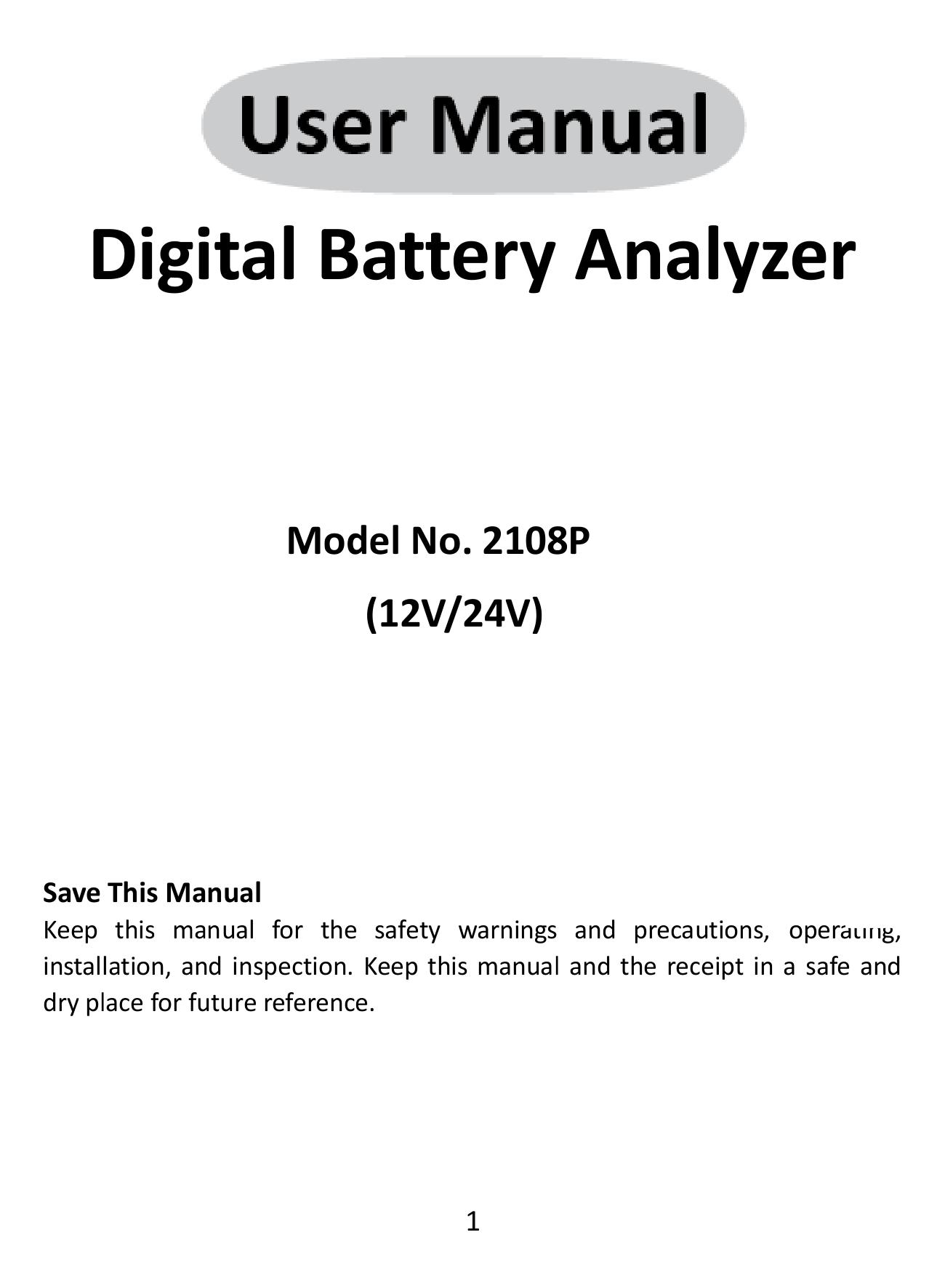 Digital Automotive Battery Analyzer 01